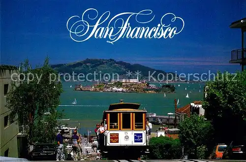 AK / Ansichtskarte Strassenbahn San Francisco Cable Car Hyde Street Hill  Strassenbahn