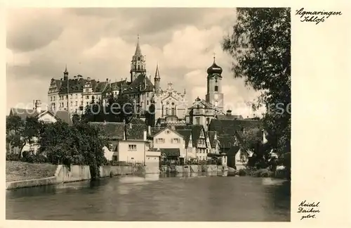 AK / Ansichtskarte Sigmaringen Schloss Flusspartie Sigmaringen