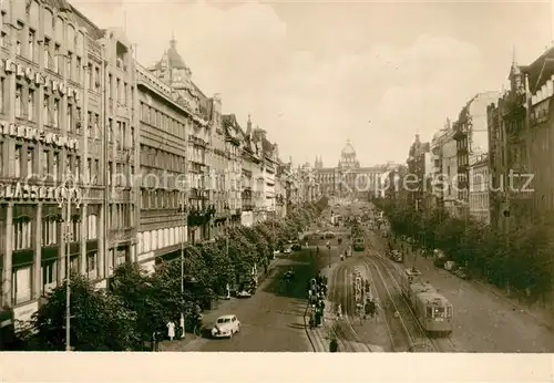 AK / Ansichtskarte Strassenbahn Praha Vaclavske Namesti Strassenbahn