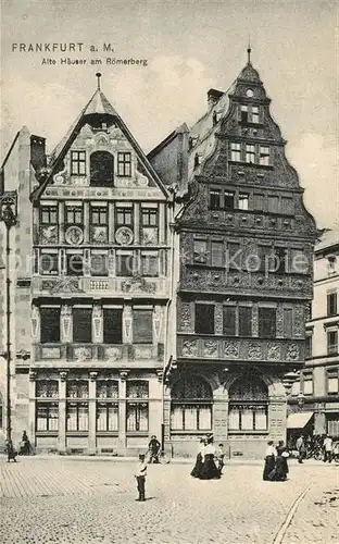 AK / Ansichtskarte Frankfurt_Main Alte Haeuser am Roemerberg Frankfurt Main