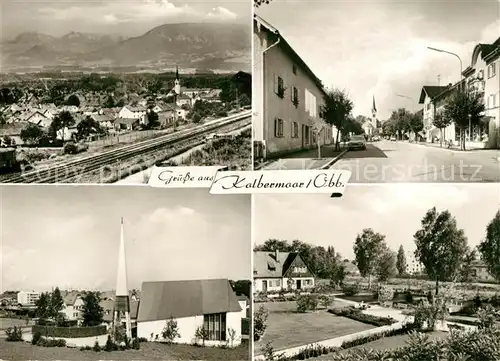 AK / Ansichtskarte Kolbermoor Panorama Strassenpartie Kirche Park Kolbermoor