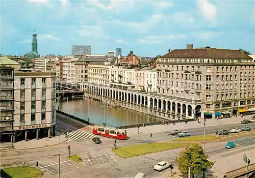 AK / Ansichtskarte Strassenbahn Hamburg Alsterarkaden  Strassenbahn