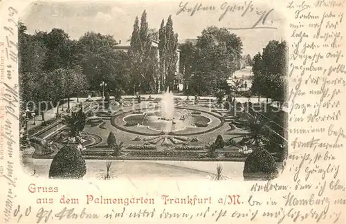 AK / Ansichtskarte Frankfurt_Main Palmengarten Fontaene Frankfurt Main