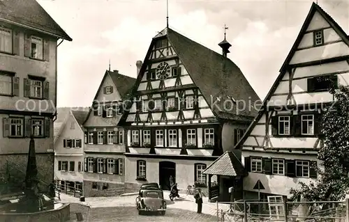 AK / Ansichtskarte Altensteig_Schwarzwald Am Rathaus Altensteig_Schwarzwald