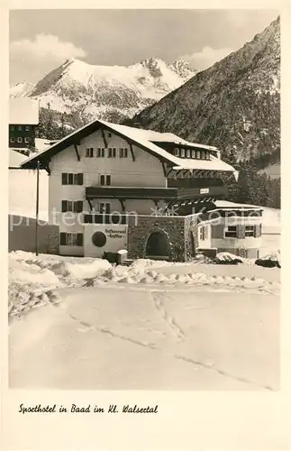 AK / Ansichtskarte Baad_Mittelberg_Kleinwalsertal Sporthotel Baad_Mittelberg