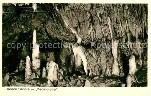 AK / Ansichtskarte Hoehlen_Caves_Grottes Heinrichshoehle Kegelgrotte  Hoehlen_Caves_Grottes