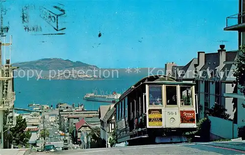 AK / Ansichtskarte Strassenbahn Cable Car Hyde Street San Francisco  Strassenbahn