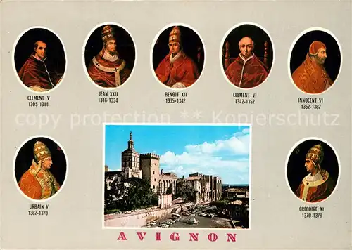 AK / Ansichtskarte Papst Avignon Clement V Jean XXII Gregoire XI Urbain V  Papst