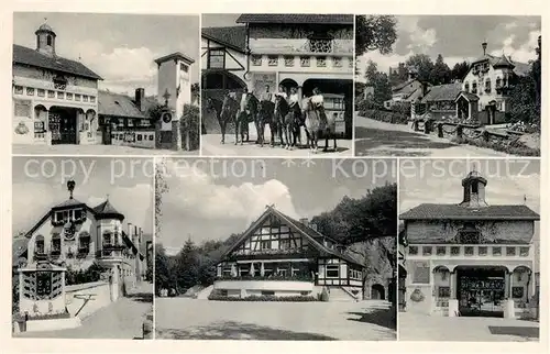 AK / Ansichtskarte Koenigstein_Taunus Hofgut Rettershof Reitschule und Kaffee Zum froehlichen Landmann Teilansichten Koenigstein_Taunus