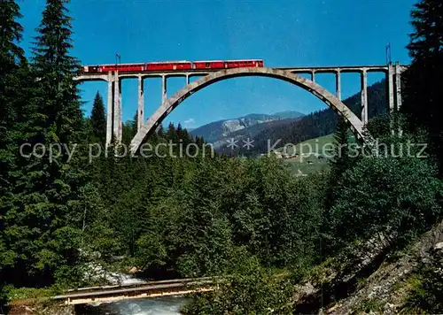 AK / Ansichtskarte Viadukte_Viaduc Langwieserviadukt Arosa Eisenbahn Viadukte Viaduc