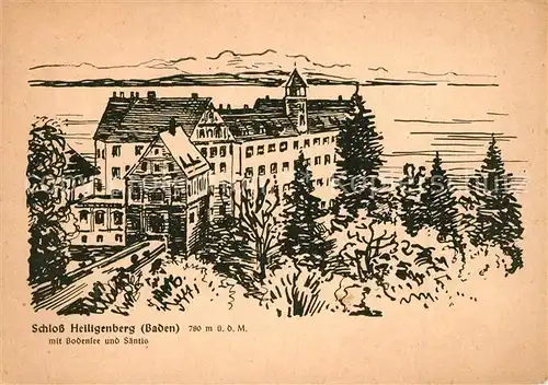 AK / Ansichtskarte Heiligenberg_Baden Schloss Saentis Heiligenberg_Baden