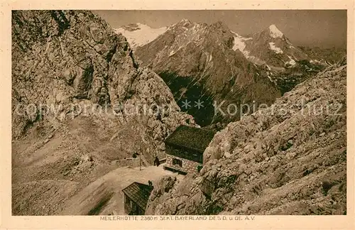 AK / Ansichtskarte Meilerhuette Berghuette Wettersteingebirge Meilerhuette