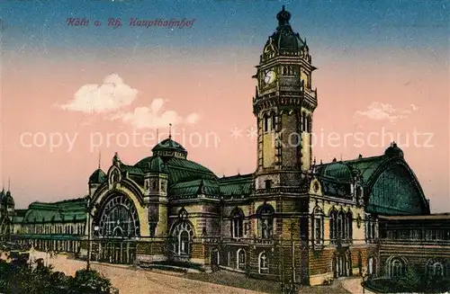 AK / Ansichtskarte Koeln_Rhein Hauptbahnhof Koeln_Rhein