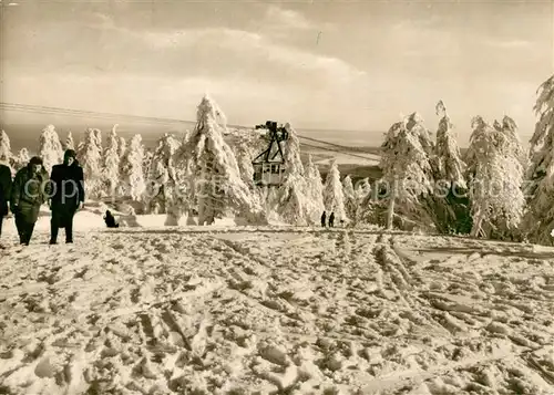 AK / Ansichtskarte Oberwiesenthal_Erzgebirge Fichtelberg Seilbahn Oberwiesenthal Erzgebirge