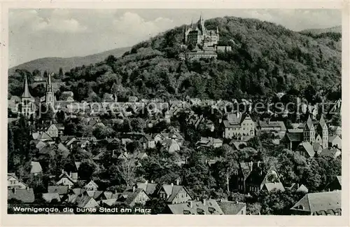 AK / Ansichtskarte Wernigerode_Harz Fliegeraufnahme Wernigerode Harz