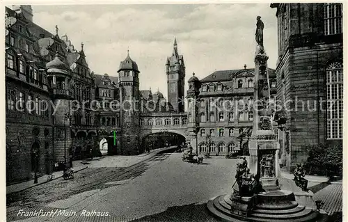 AK / Ansichtskarte Frankfurt_Main Rathaus Einheitsdenkmal Altstadt Frankfurt Main