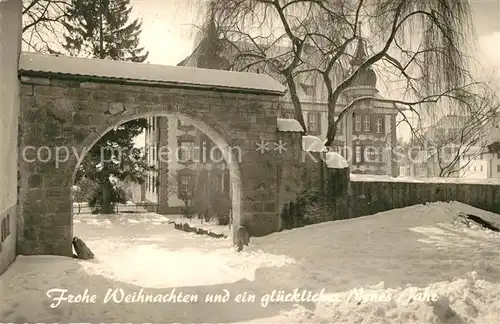 AK / Ansichtskarte Bonndorf_Schwarzwald Marktplatz im Winter Weihnachtskarte Neujahrskarte Bonndorf Schwarzwald