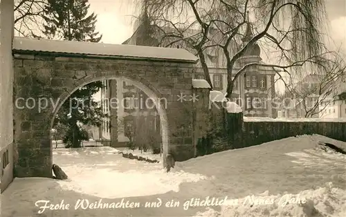 AK / Ansichtskarte Bonndorf_Schwarzwald Marktplatz im Winter Weihnachtskarte Neujahrskarte Bonndorf Schwarzwald