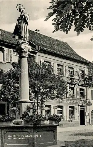 AK / Ansichtskarte Waldkirch_Breisgau Marktbrunnen Gasthaus Waldkirch Breisgau