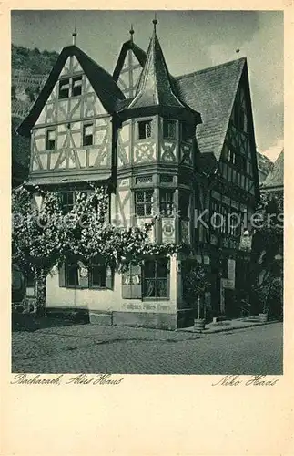 AK / Ansichtskarte Bacharach_Rhein Altes Haus Fachwerkhaus Bacharach Rhein