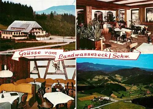 AK / Ansichtskarte Oberprechtal Hoehengasthaus Pension Landwassereck Schwarzwald Fliegeraufnahme Oberprechtal