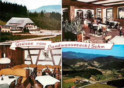 AK / Ansichtskarte Oberprechtal Hoehengasthaus Pension Landwassereck Schwarzwald Fliegeraufnahme Oberprechtal