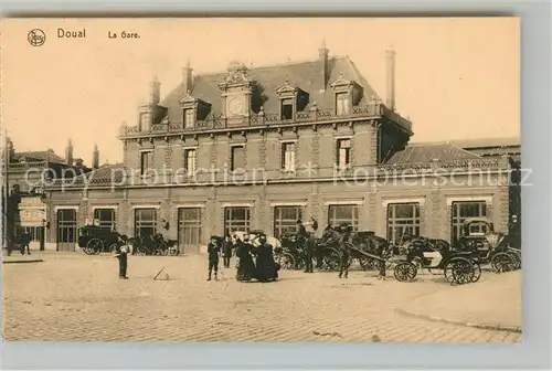 AK / Ansichtskarte Douai_Nord La Gare Bahnhof Pferdedroschken Douai_Nord