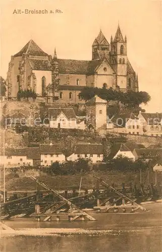 AK / Ansichtskarte Alt_Breisach_Rhein Schiffsbruecke Muensterberg St Stephansmuenster 