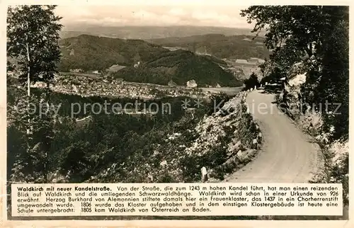 AK / Ansichtskarte Waldkirch_Breisgau mit neuer Kandelstrasse Landschaftspanorama Schwarzwald Kosmos Chronik Karte Waldkirch Breisgau