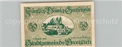 AK / Ansichtskarte Breisach_Rhein Muenster Fuenfzig Pfennig Gutschein Breisach Rhein