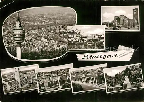 AK / Ansichtskarte Stuttgart Bahnhof Hafen Stuttgart