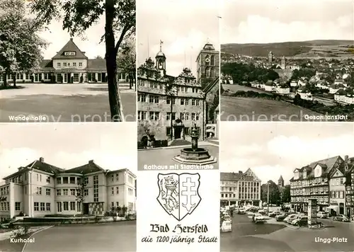 AK / Ansichtskarte Bad_Hersfeld Rathaus Kirche Lingg Platz  Bad_Hersfeld