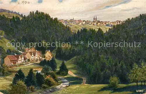 AK / Ansichtskarte Verlag_WIRO_Wiedemann_Nr. 2449 A Freudenstadt Blick vom Hotel Waldeck Verlag_WIRO_Wiedemann_Nr.