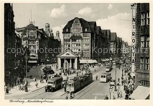 AK / Ansichtskarte Strassenbahn Hamburg Moenckebergstrasse  Strassenbahn