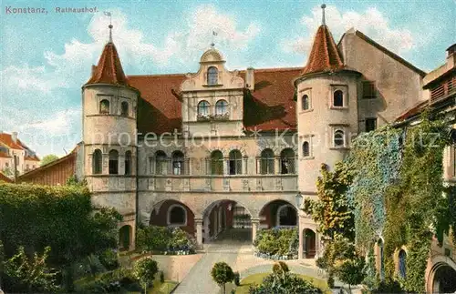 AK / Ansichtskarte Konstanz_Bodensee Rathaus Hof Konstanz_Bodensee