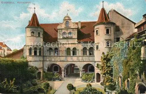 AK / Ansichtskarte Konstanz_Bodensee Rathaushof Konstanz_Bodensee