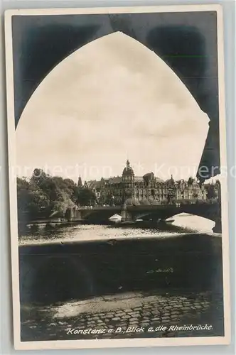 AK / Ansichtskarte Konstanz_Bodensee Blick auf die Rheinbruecke Konstanz_Bodensee