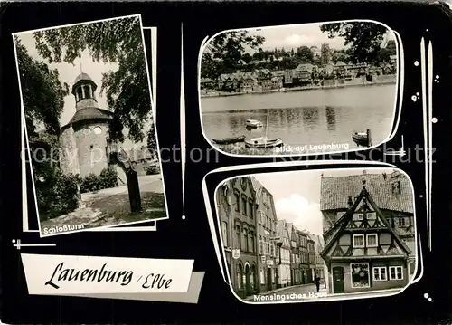 AK / Ansichtskarte Lauenburg_Elbe Schlossturm Mensingsches Haus Lauenburg Elbe