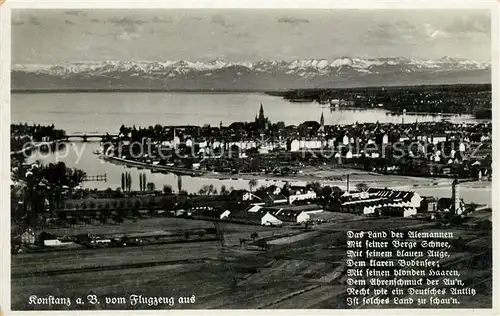 AK / Ansichtskarte Konstanz_Bodensee Fliegeraufnahme Konstanz_Bodensee