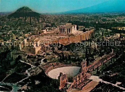 AK / Ansichtskarte Athen_Griechenland Akropolis Fliegeraufnahme Athen_Griechenland