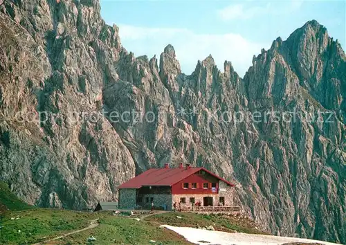 AK / Ansichtskarte Fiderepasshuette mit Alpenblick Fiderepasshuette