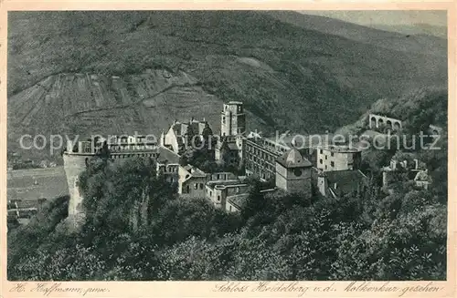 AK / Ansichtskarte Hoffmann_Heinrich Schloss Heidelberg  Hoffmann Heinrich