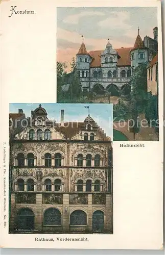 AK / Ansichtskarte Konstanz_Bodensee Rathaus Fassade Hofansicht Konstanz_Bodensee