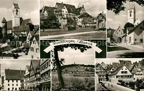 AK / Ansichtskarte Riedlingen_Donau Bussen Bruecke Marktplatz Riedlingen Donau