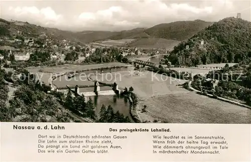 AK / Ansichtskarte Nassau_Lahn Lahnlied Nassau_Lahn