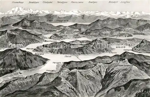 AK / Ansichtskarte Melide Ortungskarte Melano Maroggia Capolago Melide