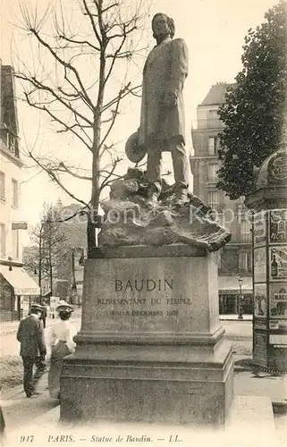 AK / Ansichtskarte Paris Statue de Boudin Paris