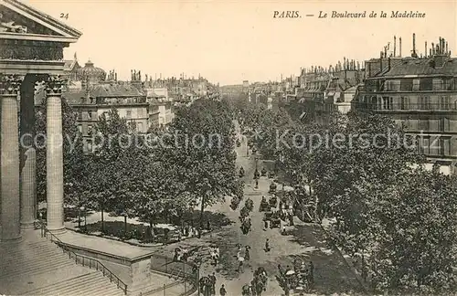 AK / Ansichtskarte Paris Le Boulevard de la Madeleine Paris