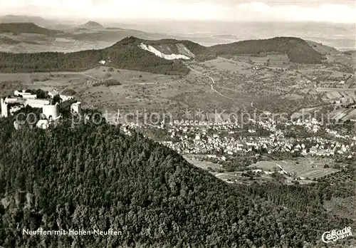 AK / Ansichtskarte Neuffen Fliegeraufnahme mit Burg Hohenneuffen Neuffen