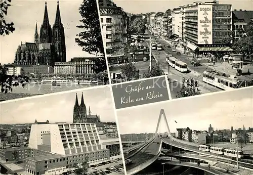 AK / Ansichtskarte Koeln_Rhein Dom Hohenzollernring Opernhaus Severinsbruecke Koeln_Rhein